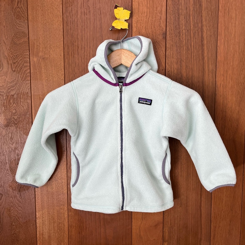 Patagonia Kids Mint Green Fleece Hoodie